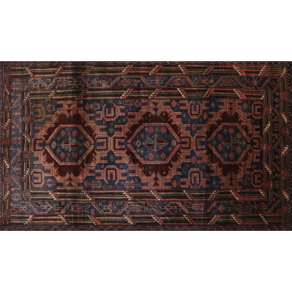 Ahgly Company Machine Washable Indoor Rectangle Traditional Sepia Brown Area Rugs, 5' x 7'