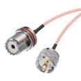 thumbnail image 3 of RG316 Coaxial Cables,UHF Male to UHF Female Bulkhead Low Loss RF Coaxial Cable 0.5FT 50 Ohm Orange 2Pcs, 3 of 5