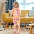 thumbnail image 5 of Dailycode Cotton Pajama Set Snug Fit Long Sleeve Top and Pants for 18M-8Y Colorful Heart Outline, 5 of 7