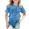 thumbnail image 1 of Hauts de Chandail pour Filles 2t Pack T-Shirt Mode Décontractée Respirante Imprimé, 1 of 4