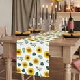 thumbnail image 2 of Table Runners 72 Inches Long Dress Scarves, Spring Sunflowers Farmhouse Kitchen/Dining Table Runner, Coffee Tablerunners, Green Leaves Yellow Floral Rustic Botanical 14x72 Inch, 2 of 9