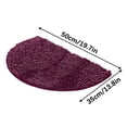 thumbnail image 3 of Half Round Carpet Foot Mat for Bathroom Entrance, Non-Slip Rubber Backing, Absorbent Microfiber Area Rug, Washable Polyester, 35 x 50 cm, 1 Pc, 3 of 6