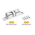 thumbnail image 3 of Uxcell 8Pack 43mm Zinc Alloy Double Ball Tension Roller Catch for Cabinet Door, Silver, 3 of 6