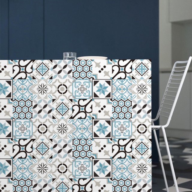 Adhesivo de azulejo de pared de mosaico impermeable de 20 piezas para decoración del hogar (ET109 20X20cm) Likrtyny Libre de BPA