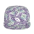 thumbnail image 2 of Daiia Lavender Flowers print Flat Bill Hats Flat Brim Trucker Cap Baseball Cap Adjustable Classic Low Profile Hat Unconstructed Plain Cap, 2 of 9