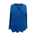 thumbnail image 6 of BSDJILFG Plus Size Sweaters for Women Fall Dressy Casual Solid Color Criss Cross V Neck Pleated Tees Long Sleeve Metal Buckle Decoration ,XL-5XL, 6 of 6