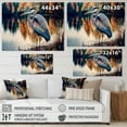 thumbnail image 4 of Designart Vibrant Heron In A Lake Floral Art III Canvas Wall Art, 4 of 5