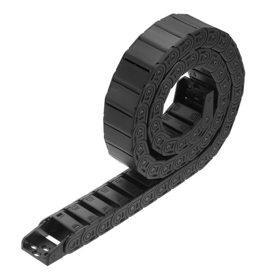 Uxcell R48 15x30mm Drag Chain Cable Carrier Open Type 1 Meter Nylon Black