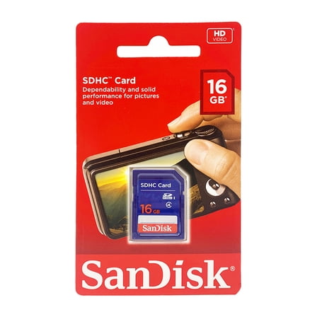sandisk 16gb sd hc memory card - (sdsdb-016g, bulk packaging)