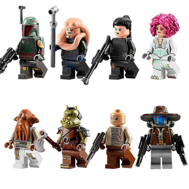 Briktale 8PCS Space Adventure Bounty Hunter Army Minifigure Pack, ABS Building Blocks Toy with Action Figures for Kids