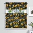 thumbnail image 2 of Kitchen Curtains 36 Inch Short - 3 Panel Set, Boho Sunflower Butterfly Floral Print, Rod Pocket Window Curtain for Rustic Farmhouse, Country Vintage Summer Decor, Easy Wash, 2 of 6