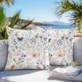 thumbnail image 3 of Watercolor Wildflowers Throw Pillow Covers 20x20 Inch Set of 2, Spring Pastoral Botanical Flowers Waterproof Outdoor Pillow Covers, Decorative Cushion Pillowcases for Couch, Sofa, Bed, Garden, Patio, 3 of 9