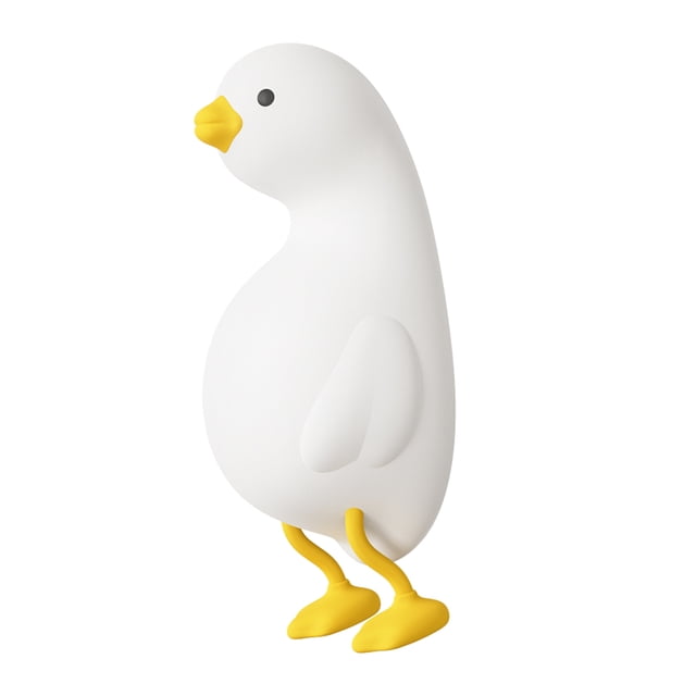 (Versión de luz nocturna (luz cálida)) Linda lámpara de palmada de pato con soporte para teléfono móvil