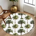 thumbnail image 2 of Round Rug 6Ft Washable Non-Slip, Tropical Trees Circle Area Rugs for Living Room Bedroom, Summer Palm Trees Botanical Vintage Green Indoor Floor Mats Carpet Runner for Home Decor Aesthetic, 2 of 8