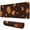 Orange Halloween Spooky, variant on Long Mouse Pads for Desk,Orange Halloween Spooky Elements Desk Mats on Top Of Desks, Desk Mouse Pad Extra Large with 3mm Non-Slip Base and Stitched Edge for Gaming,Office,Work,Home 31.5x11.8in