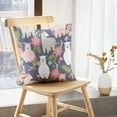 thumbnail image 5 of LALILO Throw Pillow Covers With Floral Llama Animal Art Baby Cushion Cover 18" x 18", 2 Pack, 5 of 6