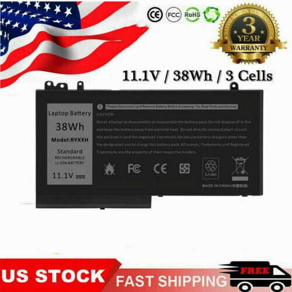 RYXXH Battery for DELL Latitude 12 5000 E5250 E3550 E5450 E5550 11 3150 3160