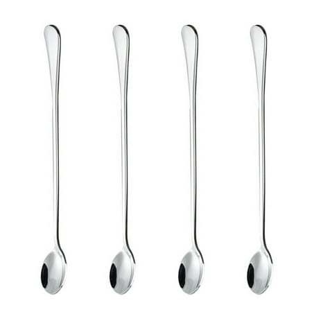 

4pcs/pack Ice Spoon 9.4inch Tool Stainless Steel Long Handle Stirring Dessert