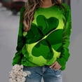 thumbnail image 2 of Camisas Para Mujer Manga Larga Camisas Casuales Vintage St Patrick Impresión Cuello Redondo Sudadera Pullover Tops Sueltos Odeerbi  ODB126372, 2 of 5