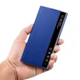 thumbnail image 3 of Pour Samsung Galaxy Note 10 Plus Étui en Cuir à Réveil Intelligent Sans Rabat pour Samsung Note 10 Vue Fenêtre Étui à Rabat Étuis à Puce Intelligente pour Galaxy Note10 Plus Rouge, 3 of 5