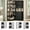 Black, variant on Afuhokles 6 Tier Corner Bookshelf, 70.9" Convertible Tall Bookcase with 6 Fabric Drawers and Metal Doors, Black