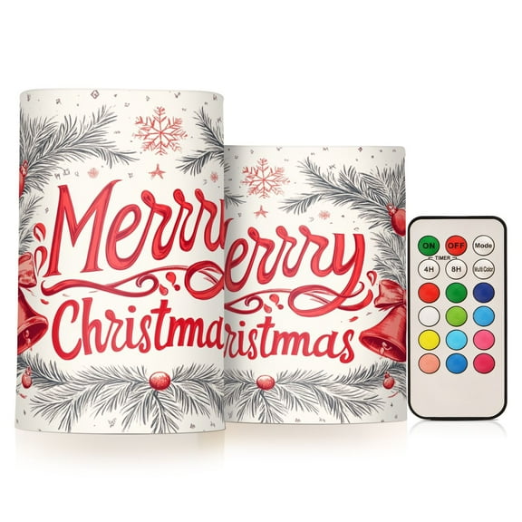 BZSMCE Flameless Candles LED Lights Christmas Elegant Bell and Bowknot Creativity Battery Candles