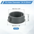 thumbnail image 2 of Uxcell 12pack 25mm(1") Nylon Hole Plugs, Flush Type Panel Round Snap In Fastener Knockout Plugs, Gray, 2 of 6