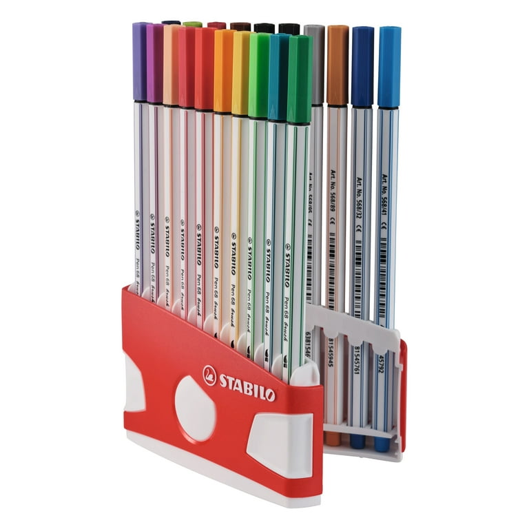  Stabilo Pen 68 Brush Marker - 20 Pen Set (19 Colors)