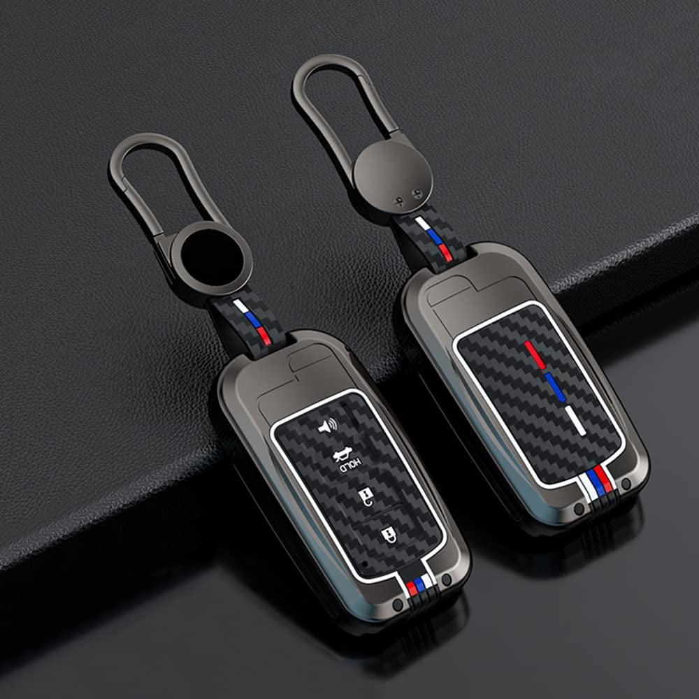 Zinc Alloy Keyless Entry Key Fob Cover Compatible for Toyota Highlander Avalon Camry Corolla RAV4 2017-2019 Case Protector 4 Buttons