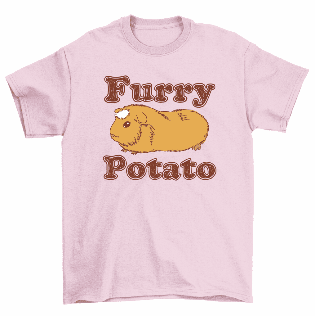 Furry Potato Funny Guinea Pig Cute Animal T-Shirt Men Women Unisex ...