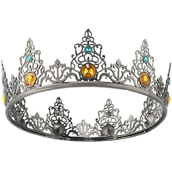 Masteelf Birthday Crown Costumes for Men Metal Wedding Bride