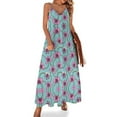 thumbnail image 1 of Vestido largo bohemio con cadenas doradas y estampado de joyas, estilo vintage, moda urbana, tirantes personalizados, talla grande, 1 of 7