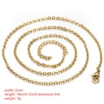 thumbnail image 4 of Hermah Womens Mens Gold Initial Letter Pendant Necklace Box Rolo Chain Optional, 4 of 6