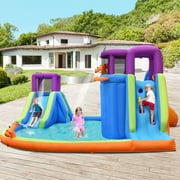 Infans Bountech 6 in 1 Inflatable Dual Slide Water Park Climbing Bouncer Without Blower