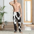 thumbnail image 4 of Salouo Cow Skin 2 Print Pajama Pants for Men, Lounge Pants Elastic Waistband Casual Men's sleepwear Loungewear Sleep Pajama Pant -XX-Large, 4 of 7