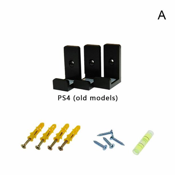 "Wall Mount Set Wall Bracket Holder For Playstation 4 Ps4 Slim Pro Game