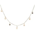 thumbnail image 1 of Zhuge Gargantilla con colgante de estrella de la suerte, cadena con borlas, collar llamativo para mujeres y niñas, dorado, ajustable, 1 of 2
