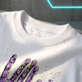 thumbnail image 4 of Mens T Shirts Graphic Fashion Casual Loose T‑Shirt, Hope Letter Dripping Hand‑Palm Pattern Short‑Sleeve Cotton Tee,White,3XL, 4 of 9