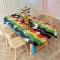 thumbnail image 3 of Pioneer Flower Floral Print Pattern Rectangle Tablecloth 60"x102", Waterproof Polyester Table Cloth, Wipeable Spillproof for Dining Camping Indoor Outdoor, 3 of 6