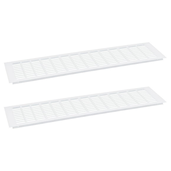 Unique Bargains Air Vents Cover, 2Pcs 700 x 150mm Aluminum Alloy Mesh Air Return Vent Cover, Louvered Ventilation Grille (White)