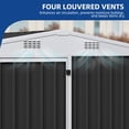 thumbnail image 5 of Uforic 8x4 FT Oversized Steel Storage Shed with Ventilation, Lockable Doors, and Sloped Roof for Outdoor, Dark Gray, 5 of 10