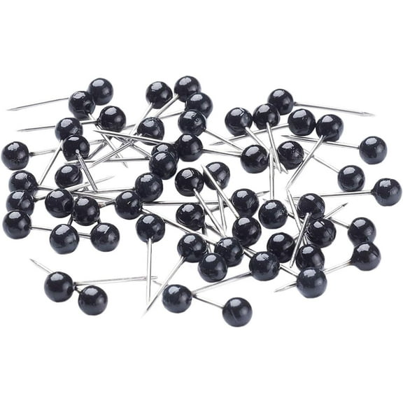 1000pcs 304 Stainless Steel Ball Head Pins Silver Tones Earring Pins with Black Acrylic Ball Metal Jewelry Pins for Jewelry Making 15x4mm diy