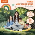 thumbnail image 2 of VEVOR Tree Swing 40In Saucer Swing 750lbs Weight Capacity 900D Oxford Multicolor, 2 of 9