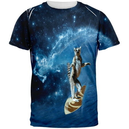 Surfing Lemur IN SPACE Galaxy All Over Adult