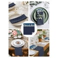 thumbnail image 3 of Blue Coastal Cloth Napkins Set of 4 Reusable Dinner Napkins, Japanese Style Wave Fish Textured Cocktail Napkin Washable Table Napkins for Wedding/Holiday Party/Baby Shower 20"x20", 3 of 7