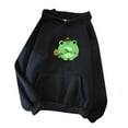 thumbnail image 2 of jjayotai Women's Hoodies, Fashion Casual Long Sleeve Printed Hooded Pocket Sweatshirt Solid Tops Blouse, 2 of 3