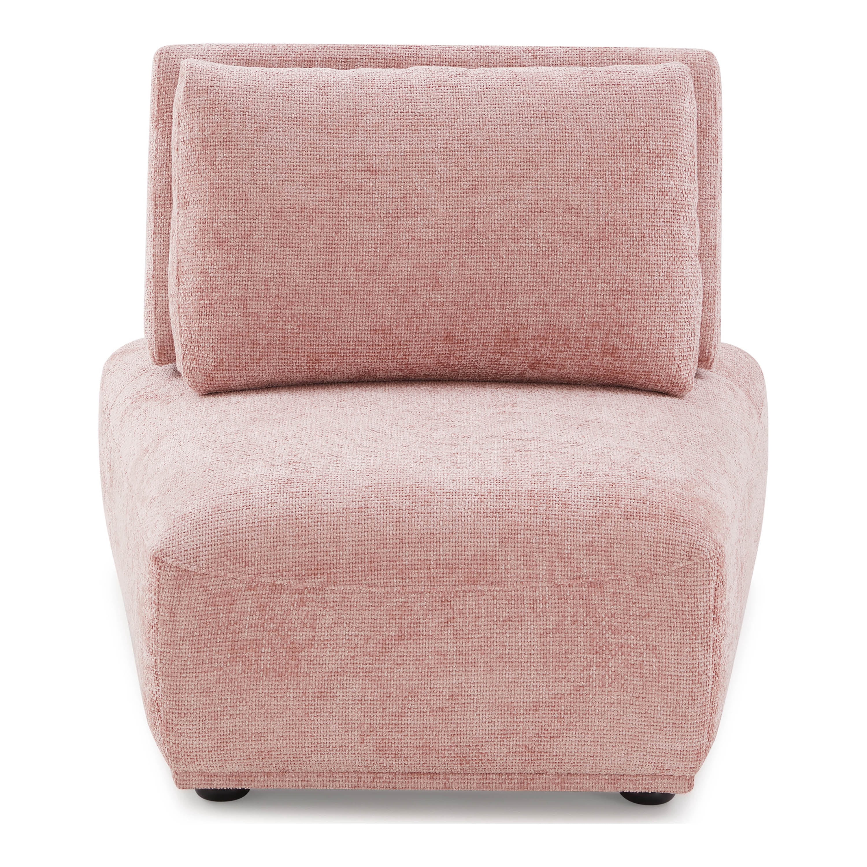 Furniture of America Tatiana Modern Fabric Modular Curved Armless Indoor Chair with Adjustable Backrest, Pink