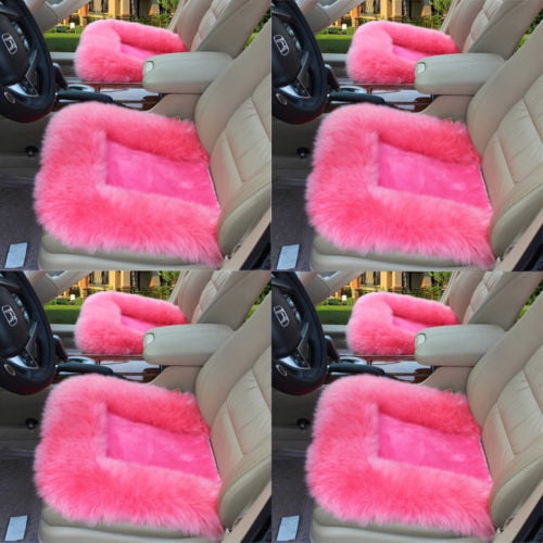 Universal Fur Car Seat Covers Soft Warm Seat Cushions for Cars SUV Trucks  Fluffy Seat Covers for Seats with Pillows,E : : Automotive