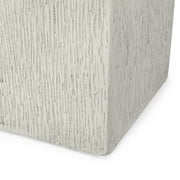 GDF Studio Severino Outdoor Cast Stone Planter, Antique White Large