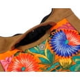 thumbnail image 3 of Multicolored Floral Embroidered Tan Vegan Leather Suede Hobo Purse Crossbody Bag - Womens Fashion Handmade Boho Accessories, 3 of 3